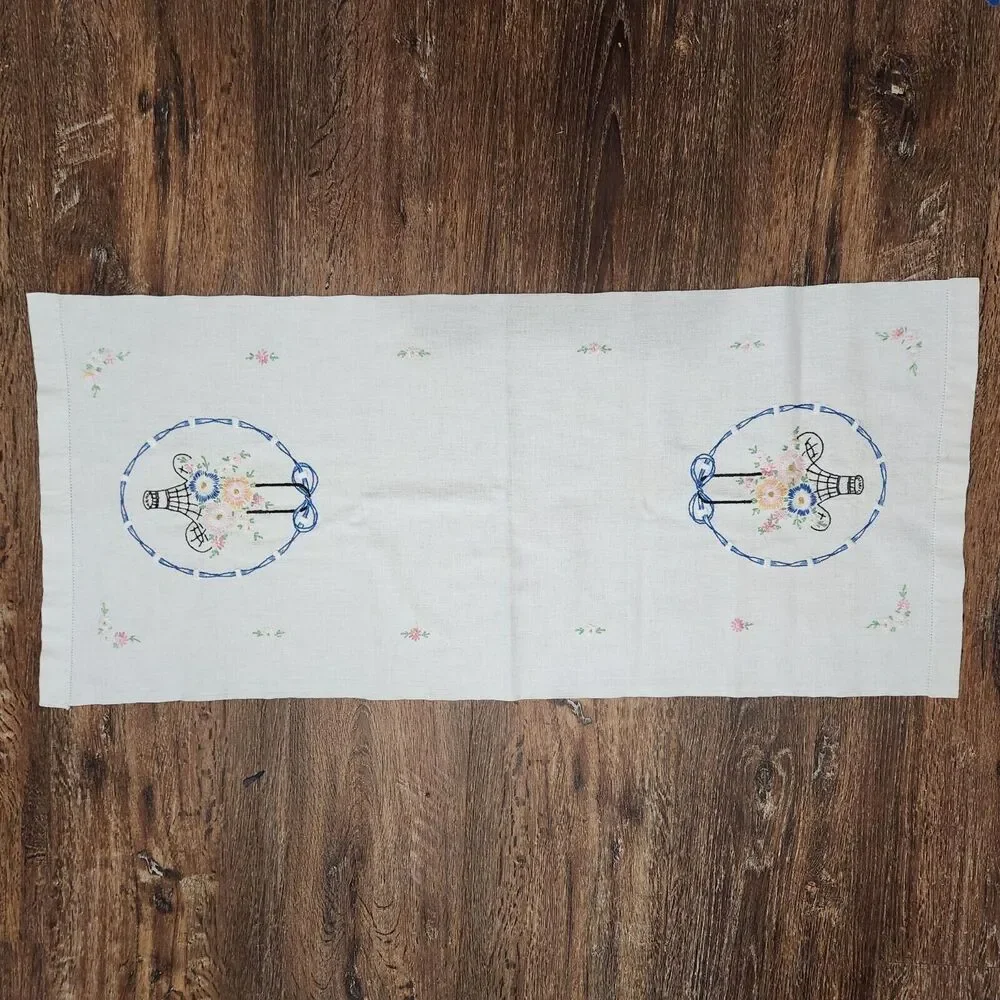 Handmade embroidered table